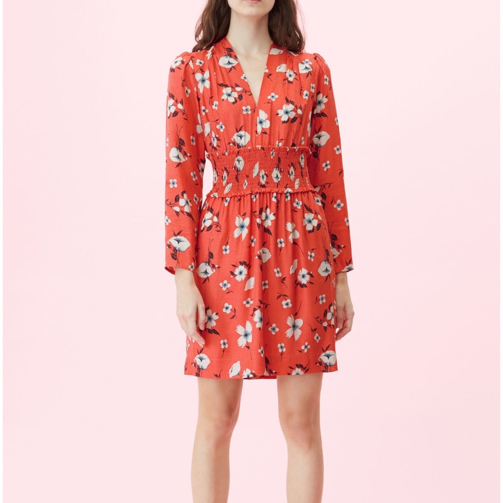 Rebecca Taylor Daniella Floral V-Neck Dress